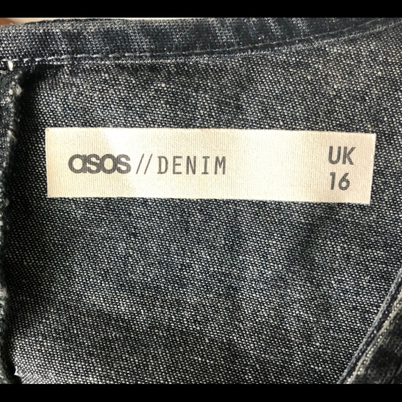 ASOS Denim Sleeveless Zipper Front Romper Jumpsuit - Picture 7 of 7